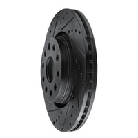 R1 Concepts R1 2002-2018 Dodge Sprinter 2500 Rear Left Drilled & Slotted Black Brake Rotor