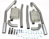 JBA 65-70 Ford Mustang 260-428 409SS Dual Turn Down Under Rear Valance Header Back Exhaust