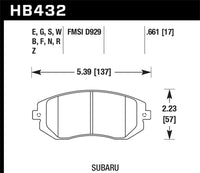 Hawk Performance Hawk 2006-2006 Saab 9-2X 2.5i HPS 5.0 Front Brake Pads