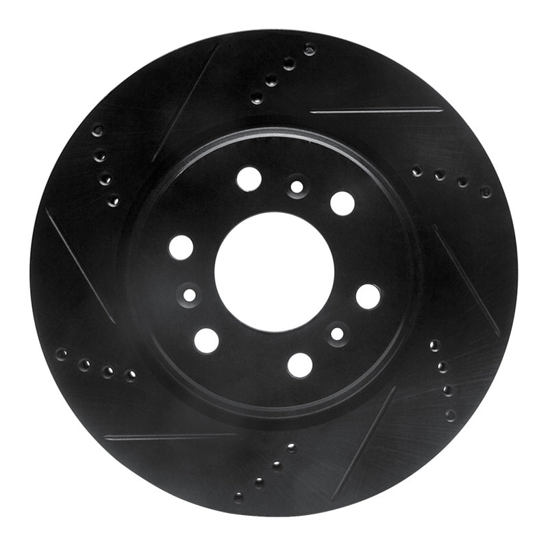 R1 Concepts R1 06-09 Buick Terraza Front Left Drilled & Slotted Black Brake Rotor