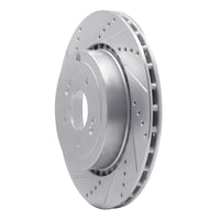 R1 Concepts R1 18-25 Genesis G70 Rear Left Drilled & Slotted Silver Brake Rotor