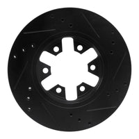 R1 Concepts R1 85-12 Nissan NP300 (Mexico) Front Left Drilled & Slotted Black Brake Rotor