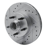 R1 Concepts R1 95-11 Ford Explorer Front Left Drilled & Slotted Silver Brake Rotor