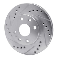 R1 Concepts R1 94-97 Ford ASPIRE Front Left Drilled & Slotted Silver Brake Rotor
