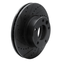 R1 Concepts R1 08-18 Mercedes-Benz G550 Front Left Drilled & Slotted Black Brake Rotor