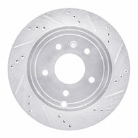 R1 Concepts R1 07-15 Chevrolet CAPTIVA Rear Right Drilled & Slotted Silver Brake Rotor