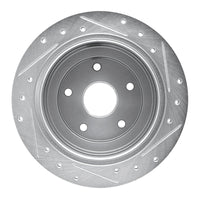 R1 Concepts R1 92-97 Subaru SVX Rear Left Drilled & Slotted Silver Brake Rotor