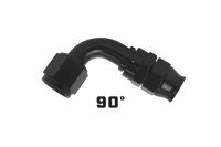 Aeromotive PTFE Hose End - AN-10 - 90 Deg - Black Anodized