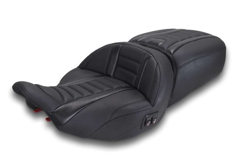 Mustang Motorcycle Mustang 23-26 Harley CVO Road Glide, Street Glide, Heated ST Deluxe 1pc 2Up Blk w Blk Thread