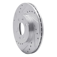 R1 Concepts R1 12-25 Dodge Attitude (Mexico) Front Left Drilled & Slotted Silver Brake Rotor
