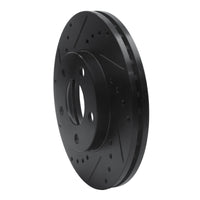 R1 Concepts R1 94-04 Ford Mustang Front Left Drilled & Slotted Black Brake Rotor