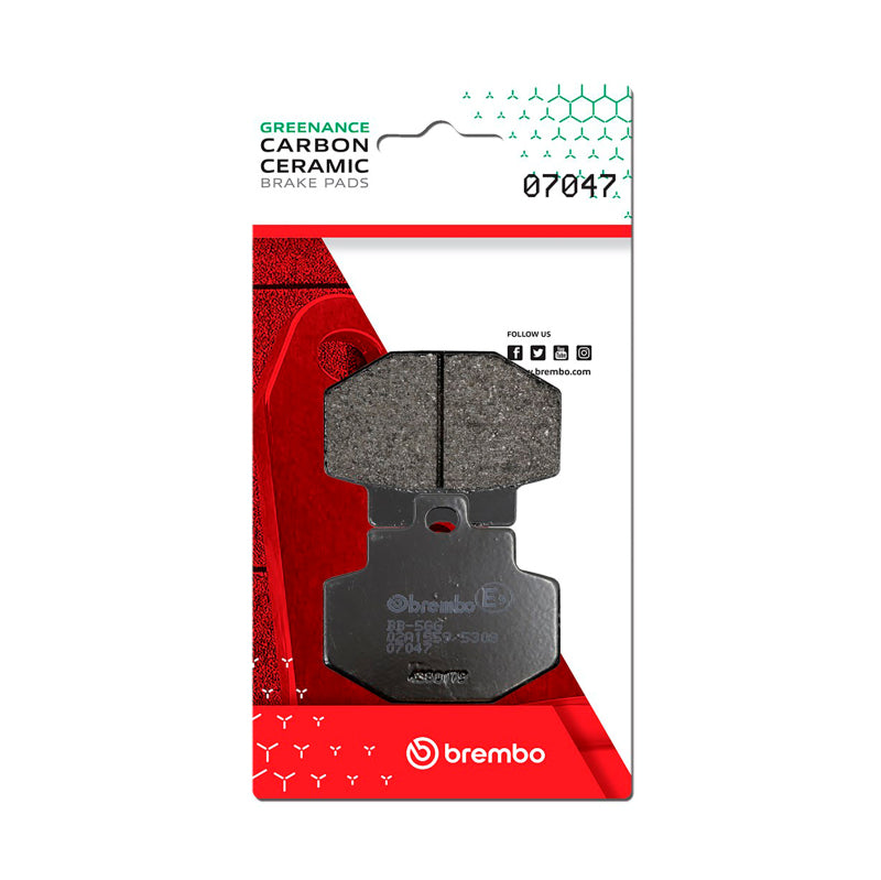 Brembo Powersports Brembo Benelli Adiva/Gilera Runner/Piaggio Hexagon Carbon Ceramic Brake Pad - Rear