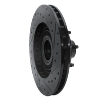 R1 Concepts R1 95-11 Ford Explorer Front Left Drilled & Slotted Black Brake Rotor