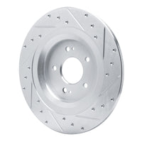 R1 Concepts R1 22-25 Hyundai Ioniq 6 Rear Left Drilled & Slotted Silver Brake Rotor