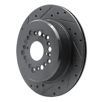 R1 Concepts R1 92-00 Lexus LS400 Rear Left Drilled & Slotted Black Brake Rotor