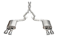 CORSA Performance Corsa 24+ Ford Mustang Dark Horse 5.0L 3.0in Dual Rear Exit Cat-Back w/Twin 4.5in Polish Slash Tips