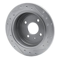 R1 Concepts R1 14-16 Chevrolet SPARK EV Rear Left Drilled & Slotted Silver Brake Rotor