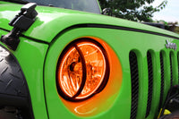 ORACLE Lighting Oracle 07-17 Jeep Wrangler Surface Mount LED Headlight Halo Kit - Amber