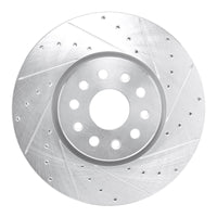 R1 Concepts R1 21-25 Dodge Charger Daytona Front Right Drilled & Slotted Silver Brake Rotor