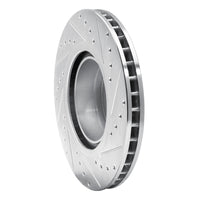 R1 Concepts R1 93-97 BMW 850CI Front Left Drilled & Slotted Silver Brake Rotor