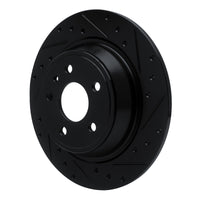R1 Concepts R1 13-20 Ford Fusion Rear Right Drilled & Slotted Black Brake Rotor