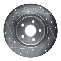 R1 Concepts R1 87-91 Chrysler TC Maserati Rear Right Drilled & Slotted Silver Brake Rotor