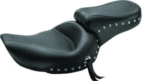 Mustang Motorcycle Mustang 91-05 Harley Dyna Standard Touring 1PC Seat w/Studs - Black