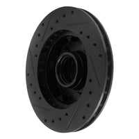 R1 Concepts R1 83-97 Ford AEROSTAR Front Right Drilled & Slotted Black Brake Rotor