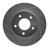 R1 Concepts R1 96-98 Mazda MPV Front Left Drilled & Slotted Silver Brake Rotor