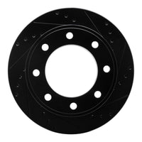 R1 Concepts R1 05-12 Ford F-350 Super Duty 4WD Rear Right Drilled & Slotted Black Brake Rotor