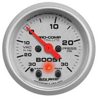 Autometer Ultra-Lite 52mm 30 PSI Electronic Boost Gauge