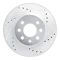 R1 Concepts R1 99-99 Daewoo Nubira Front Right Drilled & Slotted Silver Brake Rotor
