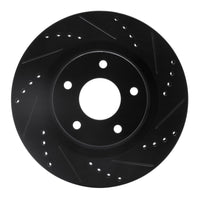 R1 Concepts R1 07-13 Nissan Altima Front Right Drilled & Slotted Black Brake Rotor