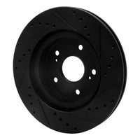 R1 Concepts R1 06-17 Suzuki Grand Vitara Front Left Drilled & Slotted Black Brake Rotor