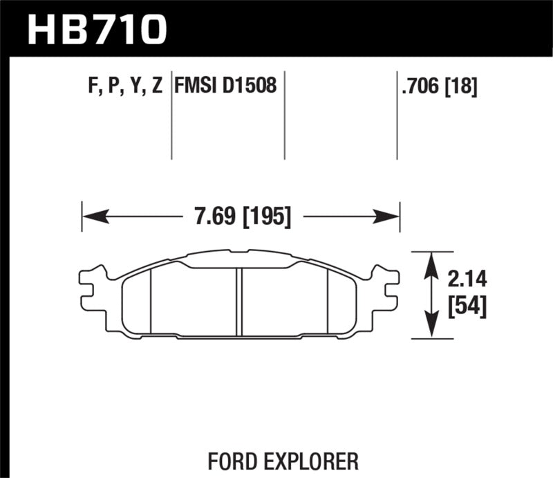 Hawk Performance Hawk 11-19 Ford Explorer / Taurus HPS 5.0 Front Brake Pads