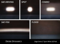 Diode Dynamics Stage Series 2 In LED Pod Sport - White Fog Standard ABL (Pair)