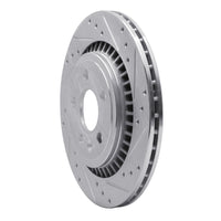 R1 Concepts R1 07-18 Volvo XC70 Rear Right Drilled & Slotted Silver Brake Rotor
