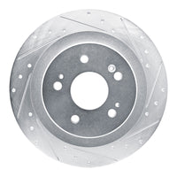 R1 Concepts R1 2021-2025 Acura TLX Rear Right Drilled & Slotted Silver Brake Rotor