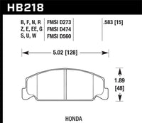 Hawk Performance Hawk 1985 Honda Accord 1.8L Base Organic Brakes Front ER-1 Brake Pads
