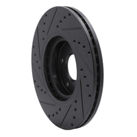 R1 Concepts R1 03-23 Infiniti FX35 Front Right Drilled & Slotted Black Brake Rotor