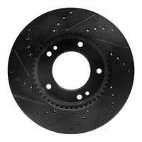R1 Concepts R1 2007-2009 Kia Sorento Front Right Drilled & Slotted Black Brake Rotor