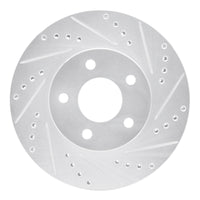 R1 Concepts R1 07-10 Chevrolet COBALT Front Right Drilled & Slotted Silver Brake Rotor