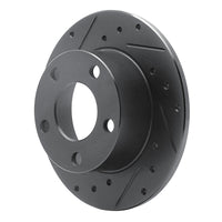 R1 Concepts R1 92-05 Audi A6 Quattro Rear Left Drilled & Slotted Black Brake Rotor