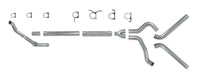 Diamond Eye Performance Diamond Eye KIT 4in Turbo Back MFLR RPLCMENT PIPE DUAL ALUM94-97 5 7 3L F250/F350 PWRSTROKE NFS