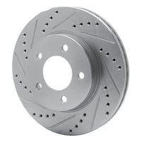 R1 Concepts R1 98-00 Chrysler LHS Front Left Drilled & Slotted Silver Brake Rotor