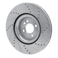 R1 Concepts R1 13-13 Mini Cooper (Excl Clubman) Front Left Drilled & Slotted Silver Brake Rotor