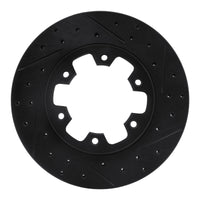 R1 Concepts R1 83-85 Nissan 720 DATSUN Front Right Drilled & Slotted Black Brake Rotor