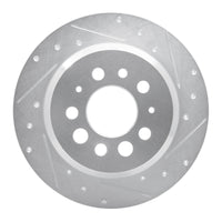 R1 Concepts R1 67-74 Volvo 164 Rear Right Drilled & Slotted Silver Brake Rotor