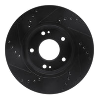 R1 Concepts R1 01-05 Hyundai Santa Fe Front Right Drilled & Slotted Black Brake Rotor
