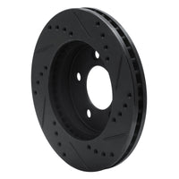 R1 Concepts R1 70-93 Ford Taurus SHO Front Left Drilled & Slotted Black Brake Rotor